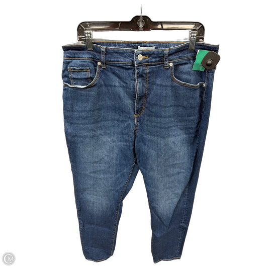 Jeans Skinny By Loft In Blue Denim, Size: 18