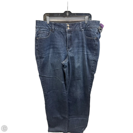 Jeans Straight By Lane Bryant In Blue Denim, Size: 18