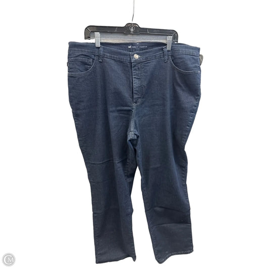 Jeans Straight By Lee In Blue Denim, Size: 18