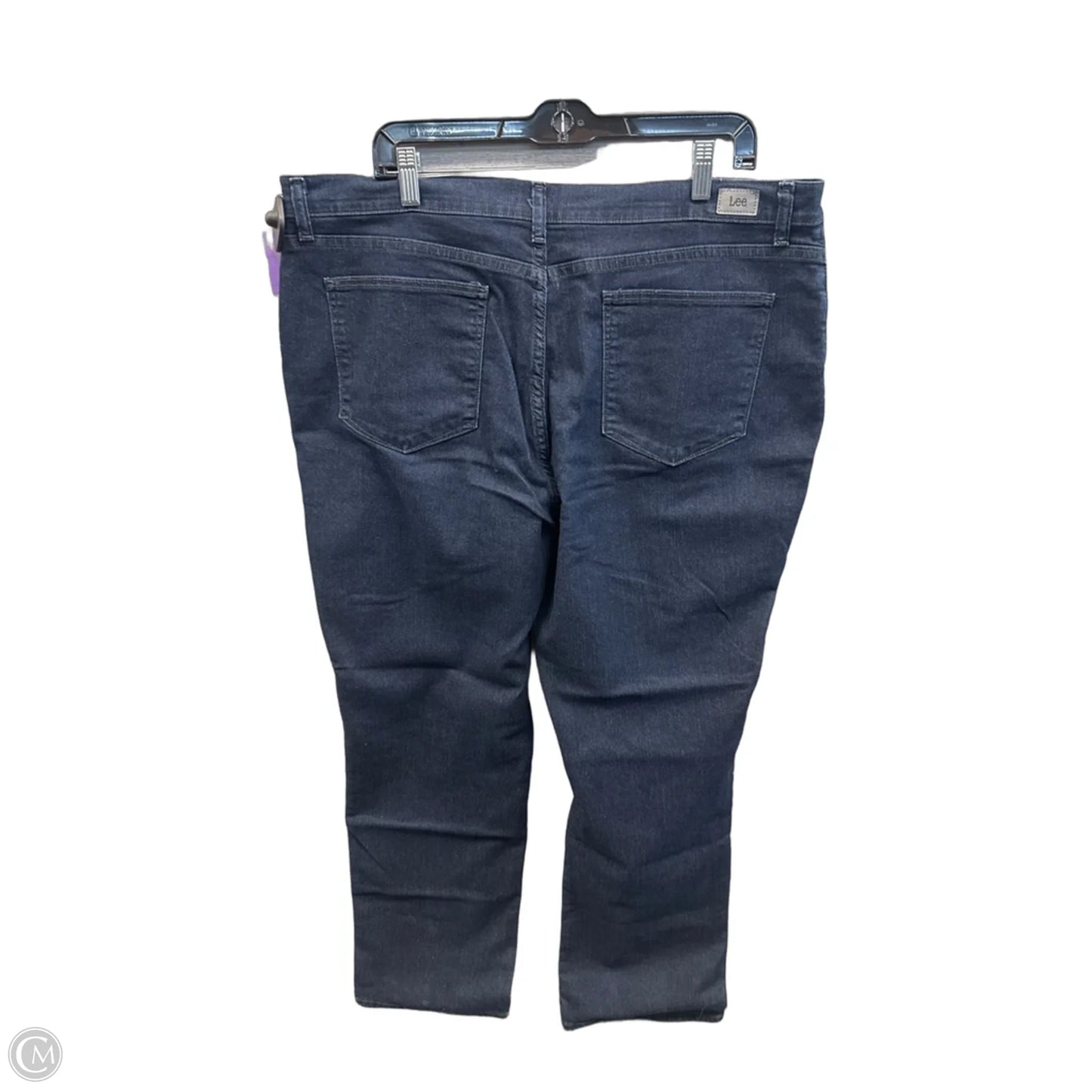 Jeans Straight By Lee In Blue Denim, Size: 18