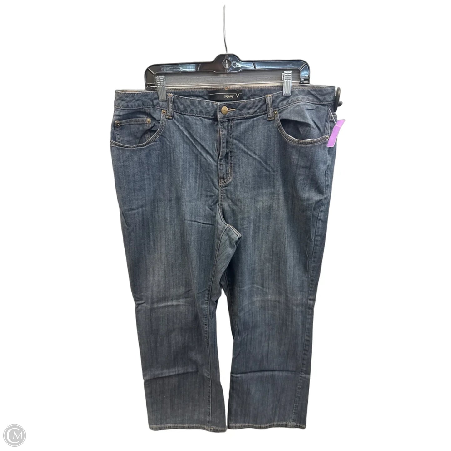 Jeans Straight By Venezia In Blue Denim, Size: 20