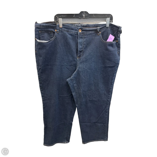 Jeans Straight By Lands End In Blue Denim, Size: 20