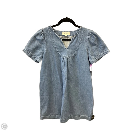 Dress Casual Short By Madewell In Blue Denim, Size: M