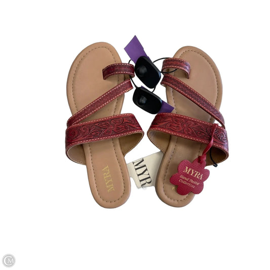 Sandals Flats By Myra In Red, Size: 8