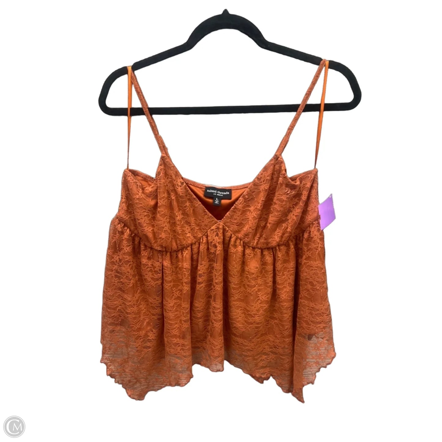 Top Sleeveless By Clothes Mentor In Orange, Size: L