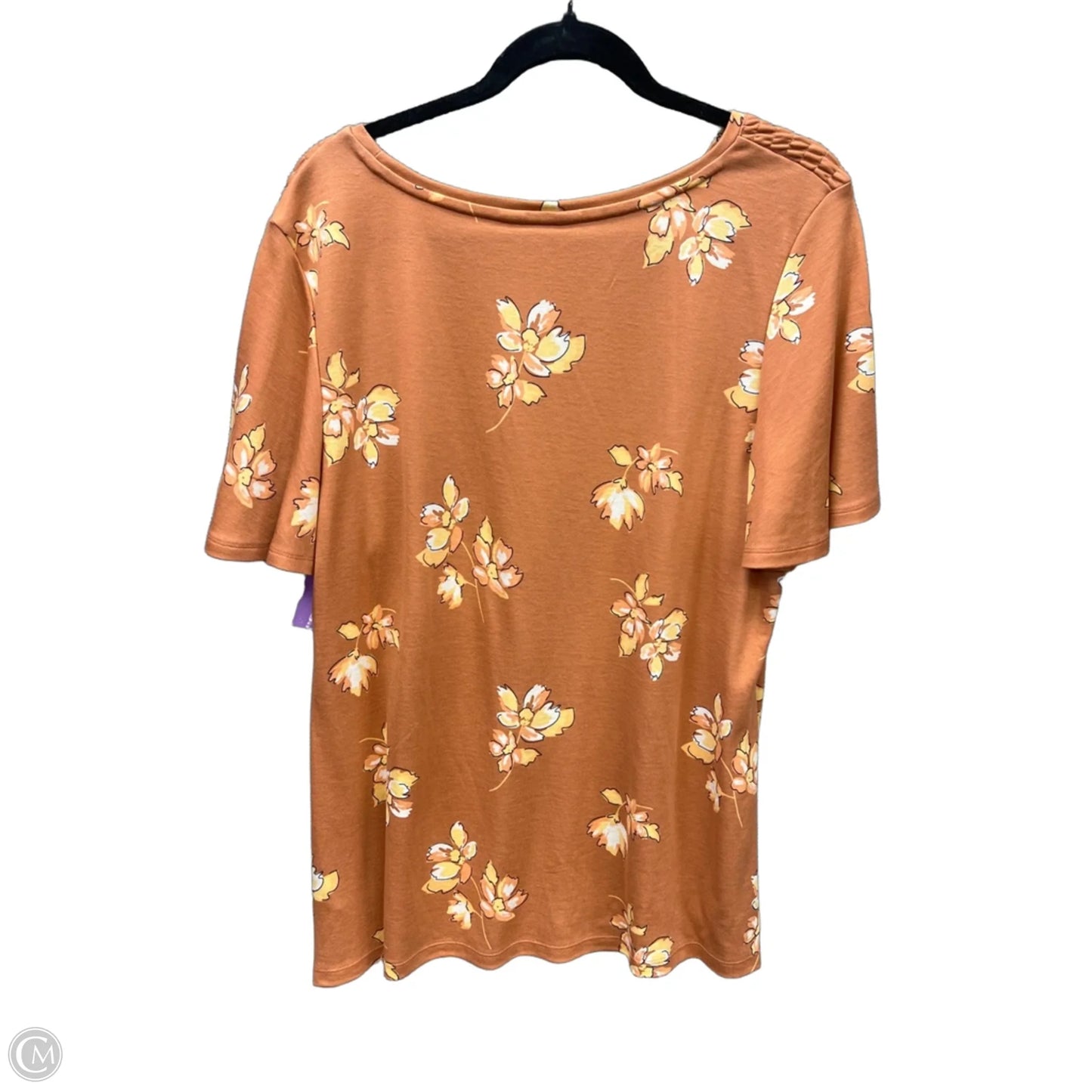 Top Short Sleeve By Liz Claiborne In Orange, Size: Xl