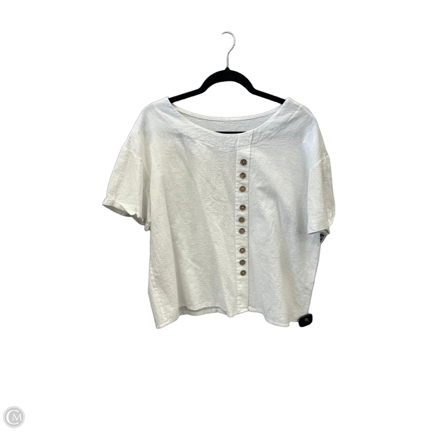 Top Short Sleeve By Clothes Mentor In White, Size: Xl