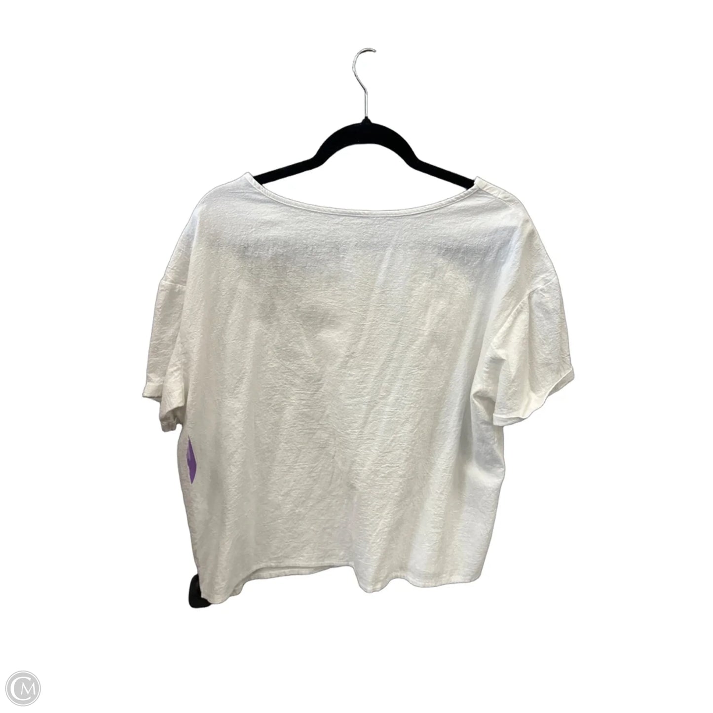 Top Short Sleeve By Clothes Mentor In White, Size: Xl