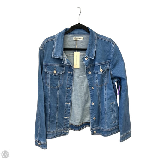 Jacket Denim By Clothes Mentor In Blue Denim, Size: Xl