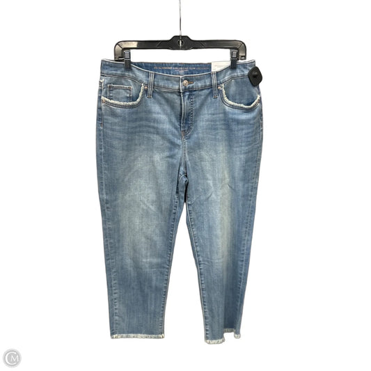 Jeans Cropped By Chicos In Blue Denim, Size: 12