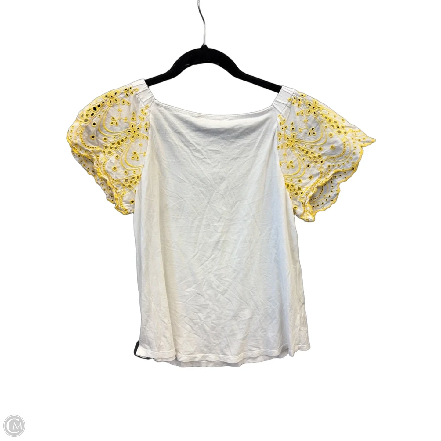 Top Short Sleeve By Loft In White, Size: M