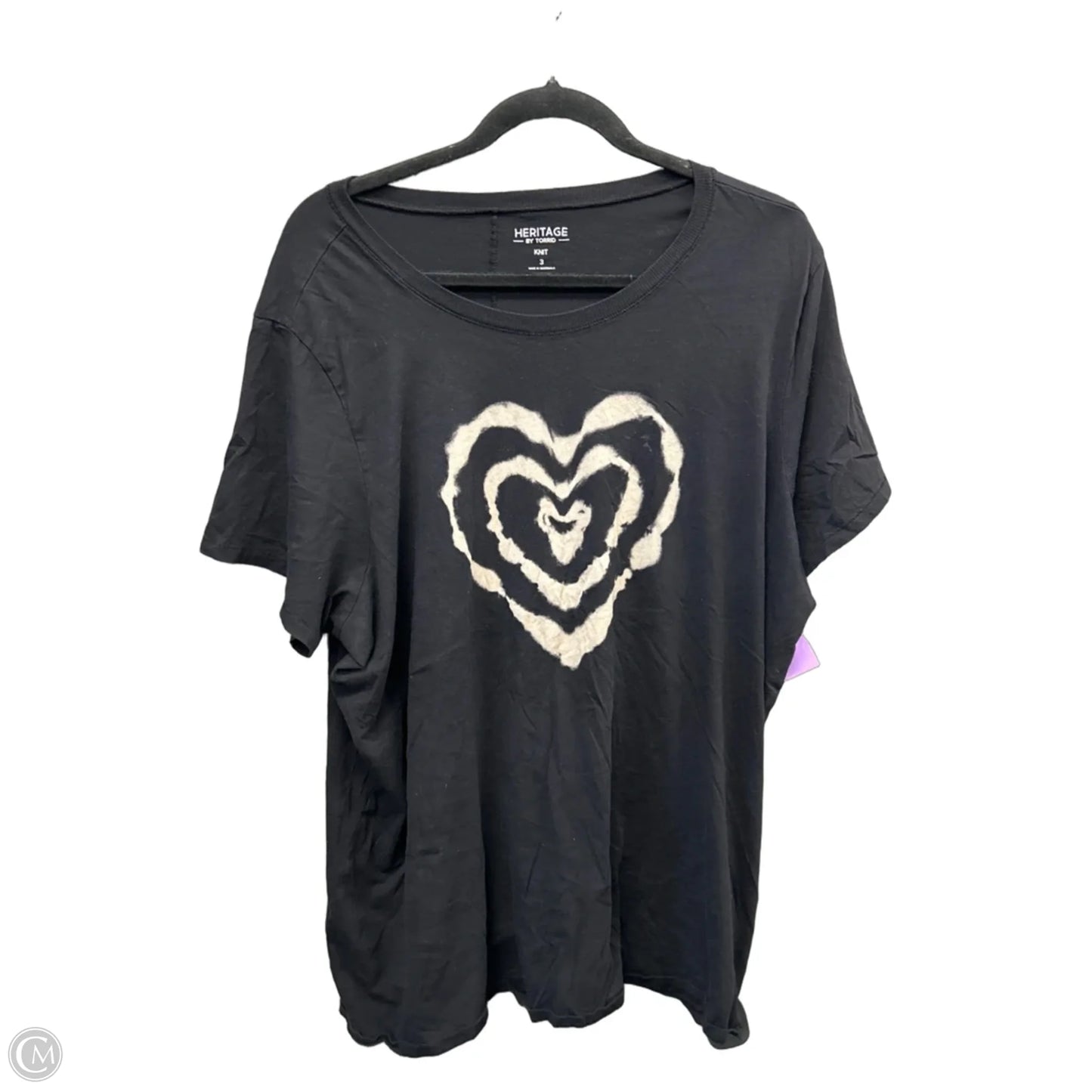 Top Short Sleeve By Torrid In Black, Size: 3x