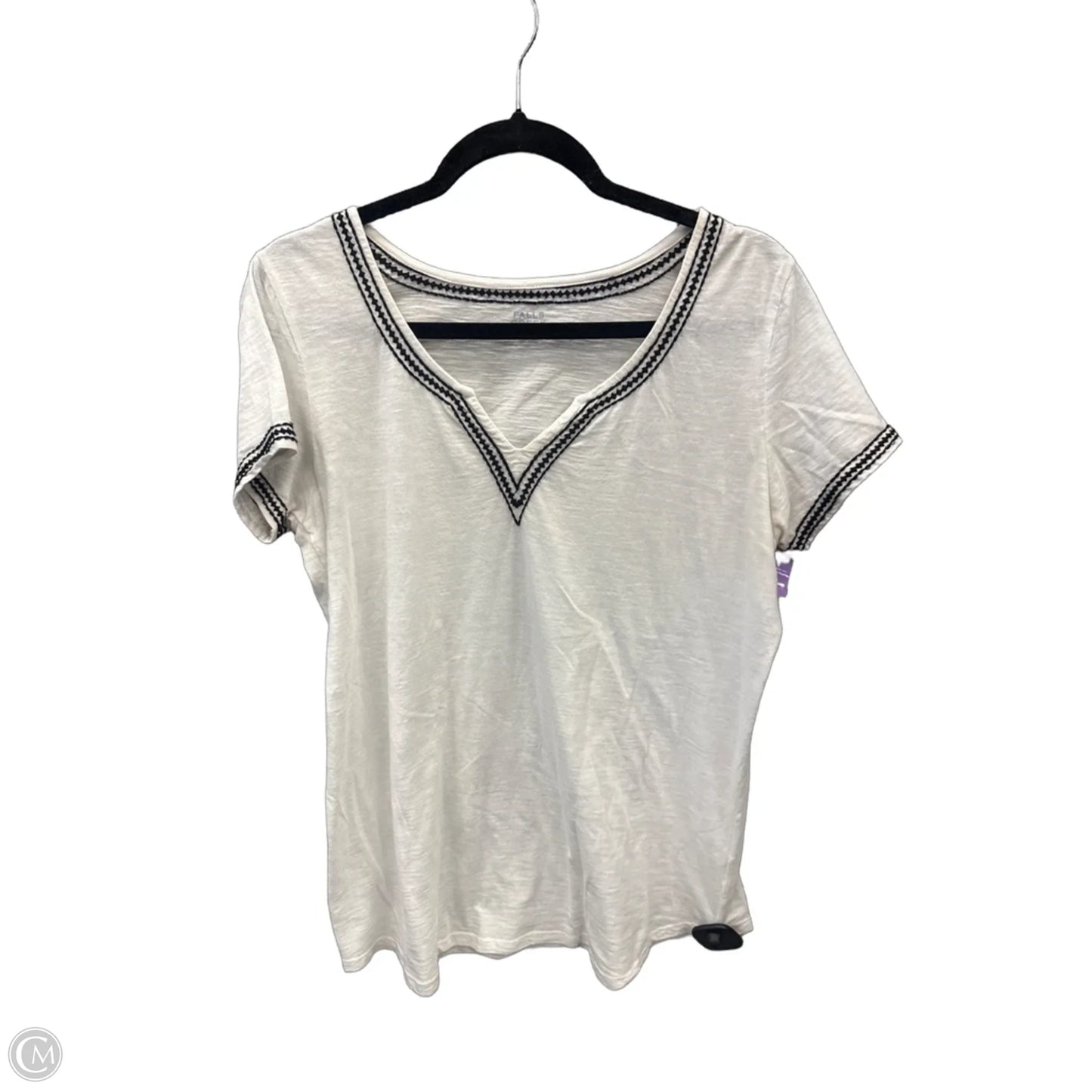 Top Short Sleeve By Falls Creek In White, Size: M