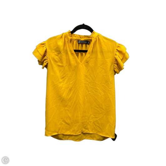 Top Sleeveless By New York And Co In Yellow, Size: M