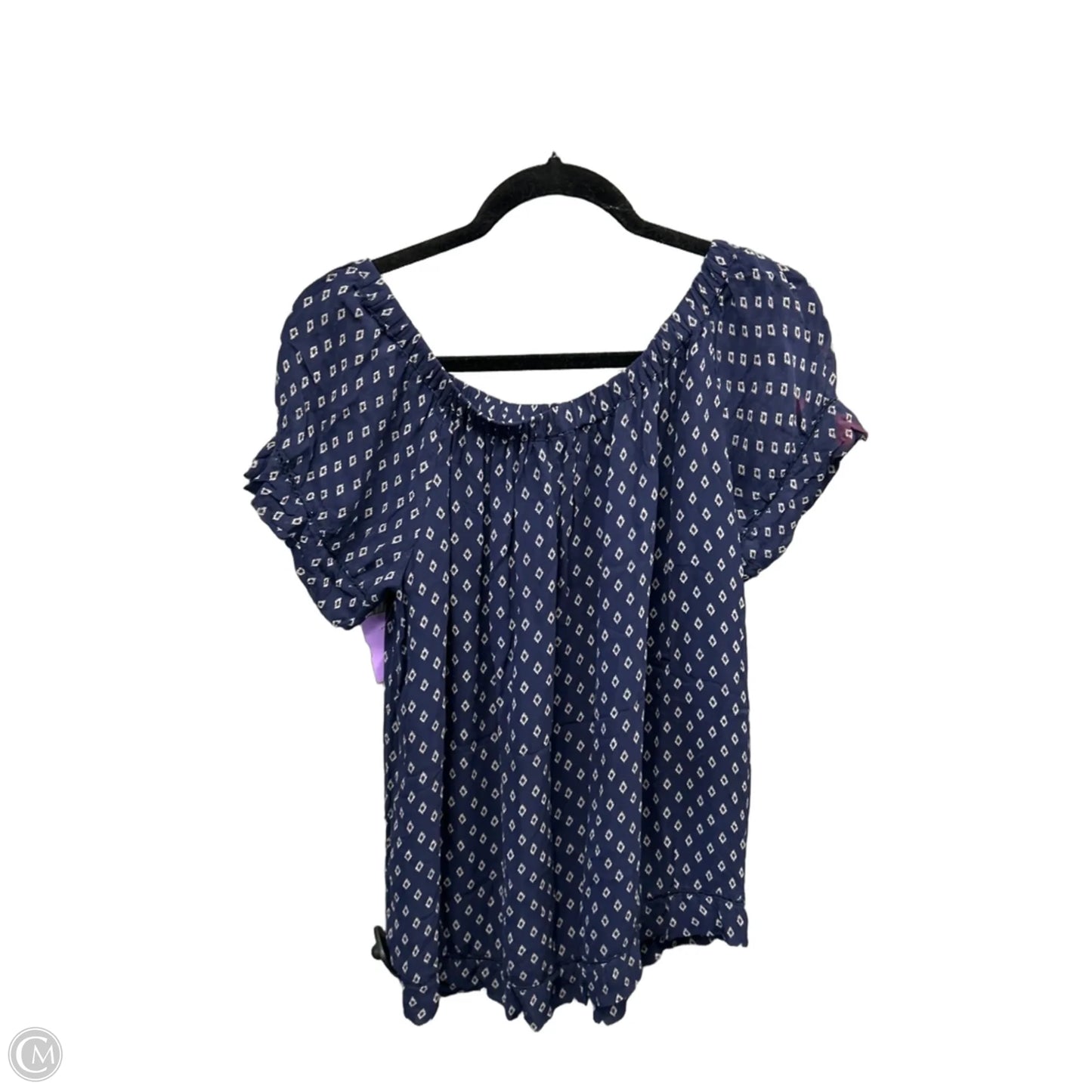 Top Short Sleeve By Lucky Brand In Navy, Size: M