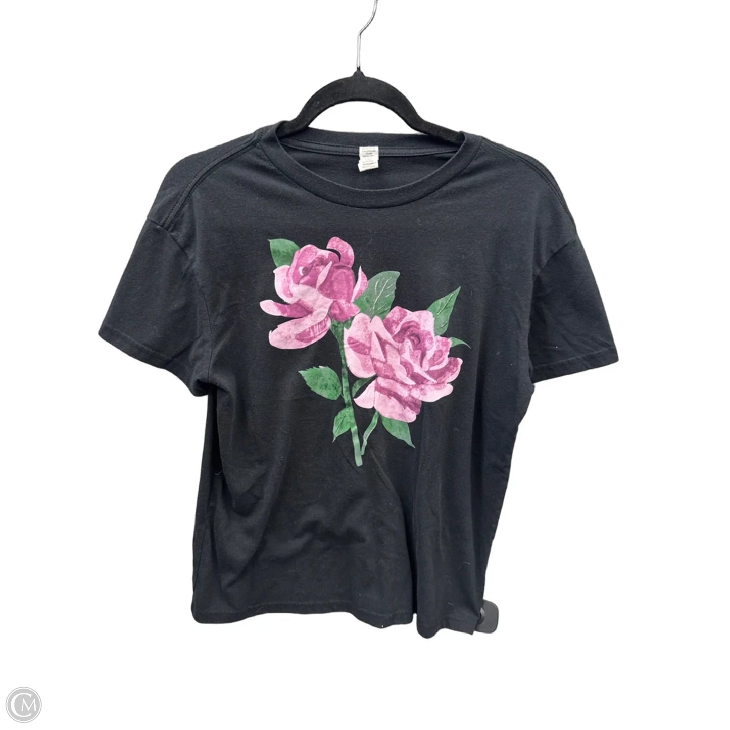 Top Short Sleeve By Clothes Mentor In Black, Size: S