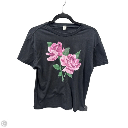 Top Short Sleeve By Clothes Mentor In Black, Size: S