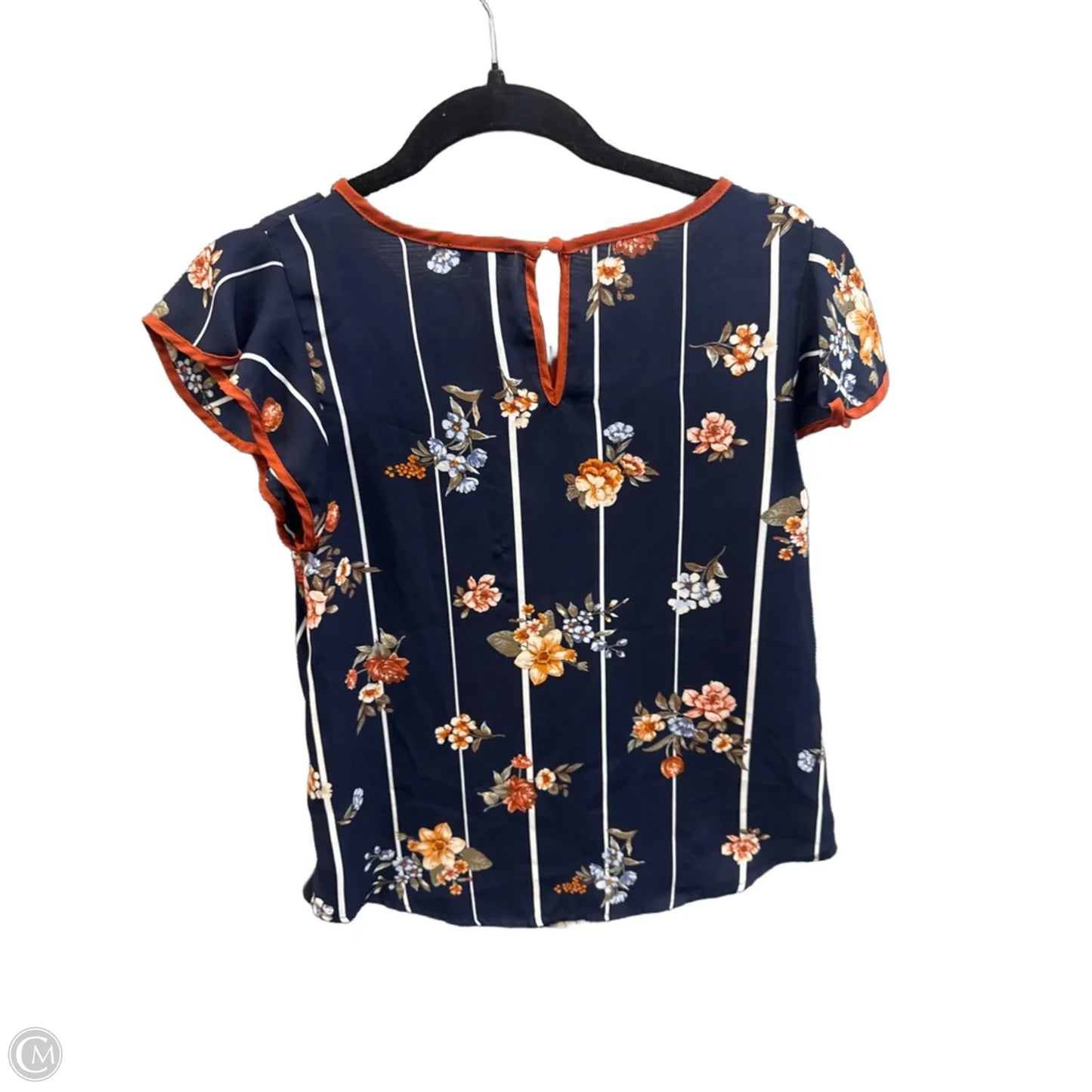 Top Sleeveless By E&m In Navy, Size: S