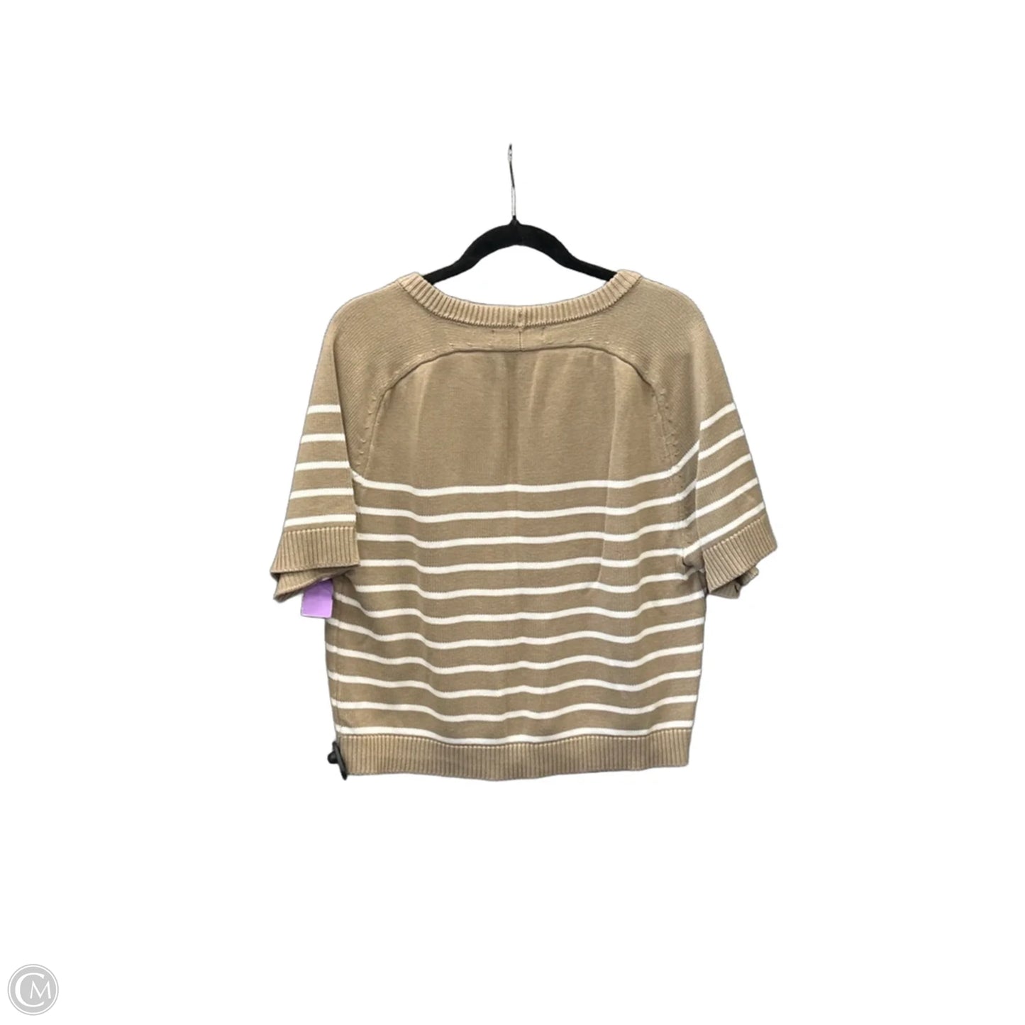 Sweater Short Sleeve By Vigoss In Brown, Size: Xl