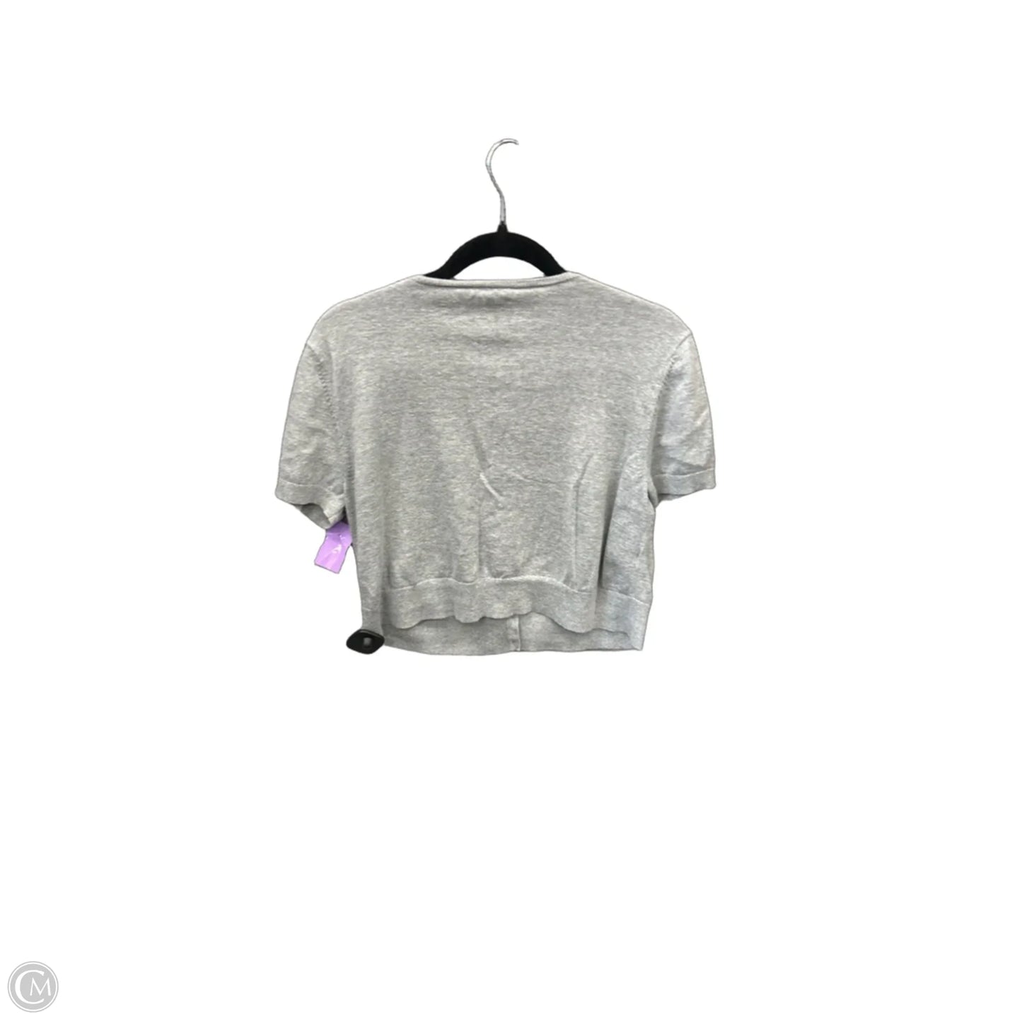 Top Short Sleeve By Loft In Grey, Size: L