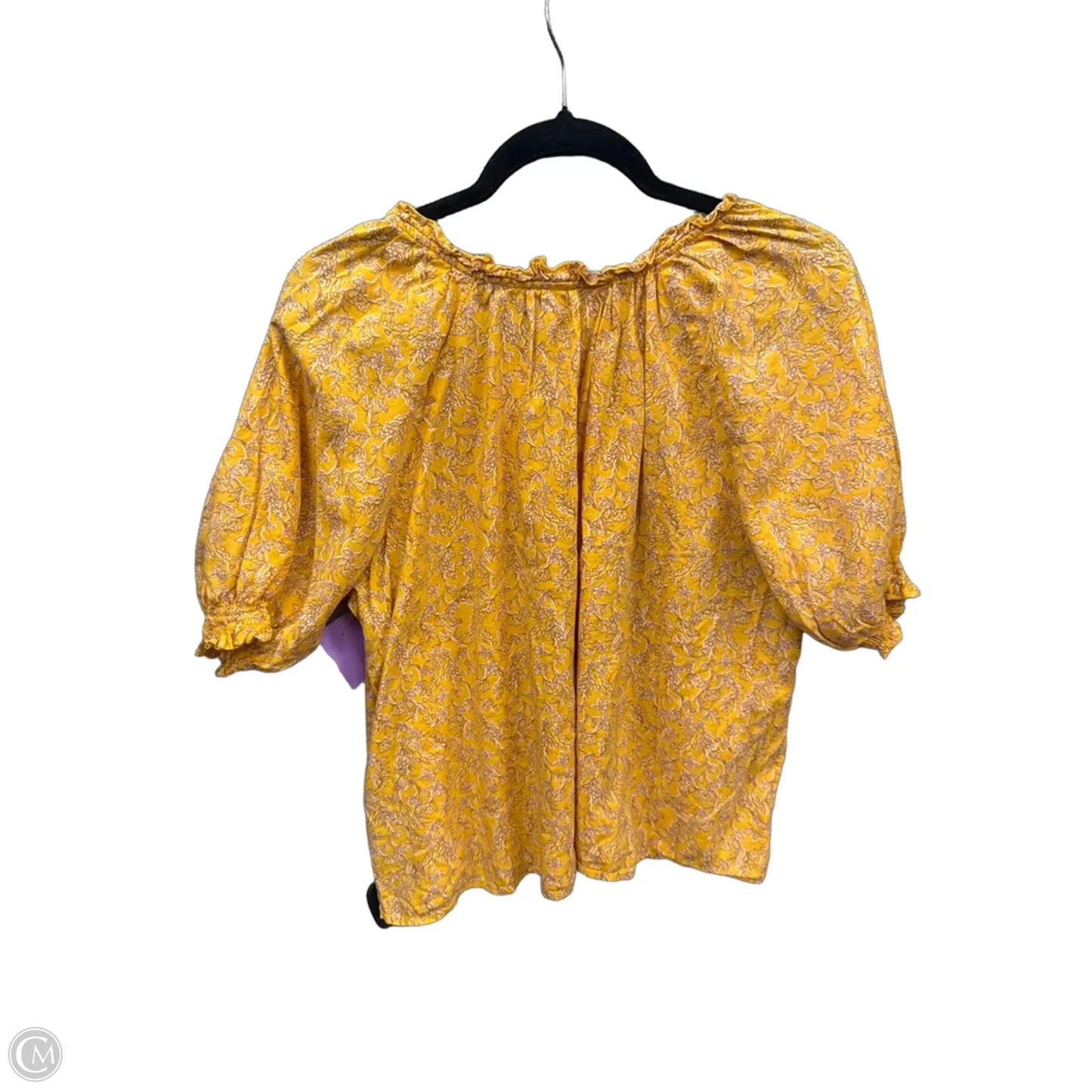 Top Short Sleeve By Old Navy In Yellow, Size: M
