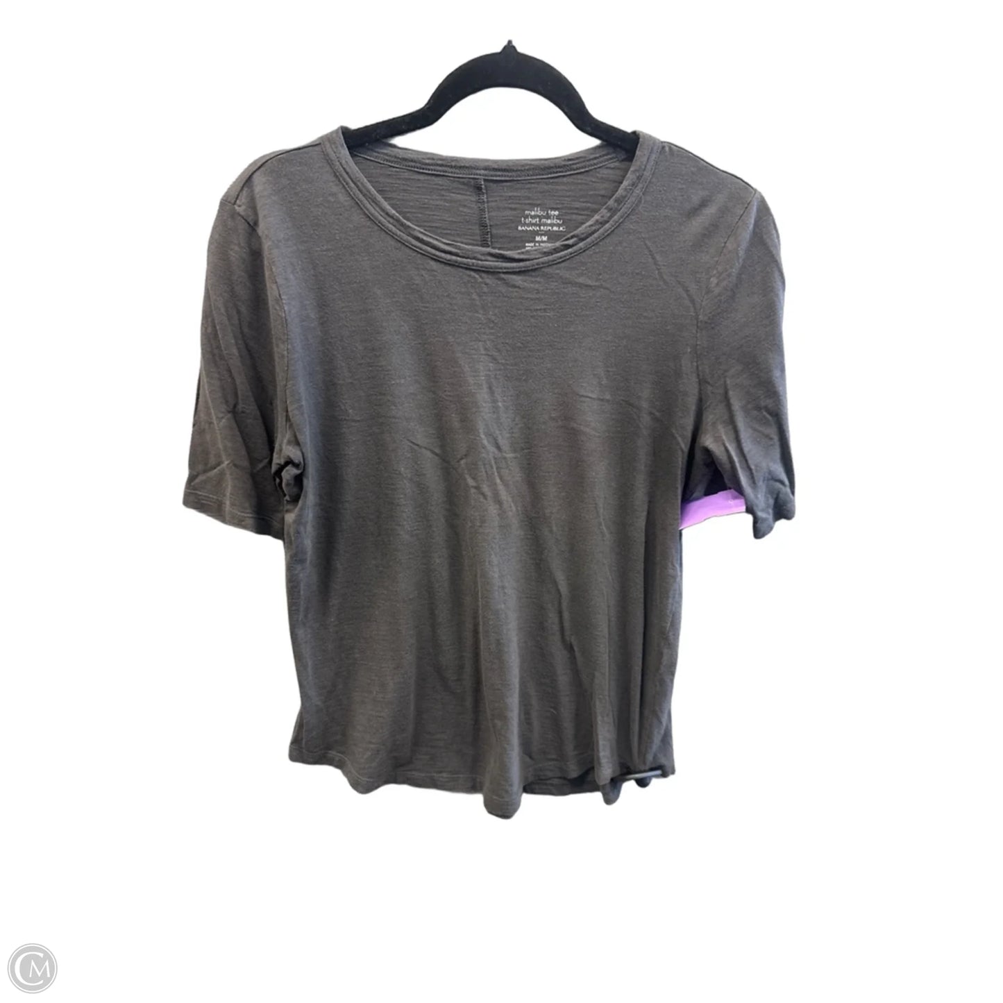 Top Short Sleeve By Banana Republic In Grey, Size: M