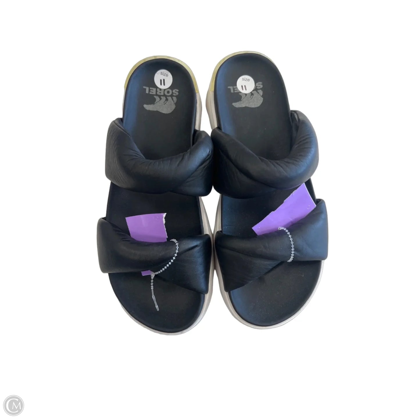 Sandals Flats By Sorel In Black, Size: 11