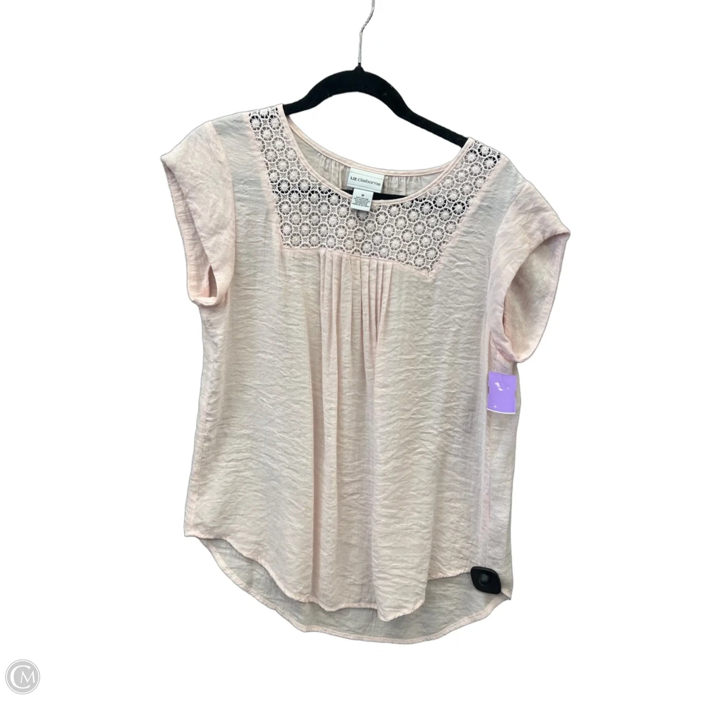 Top Short Sleeve By Liz Claiborne In Pink, Size: M