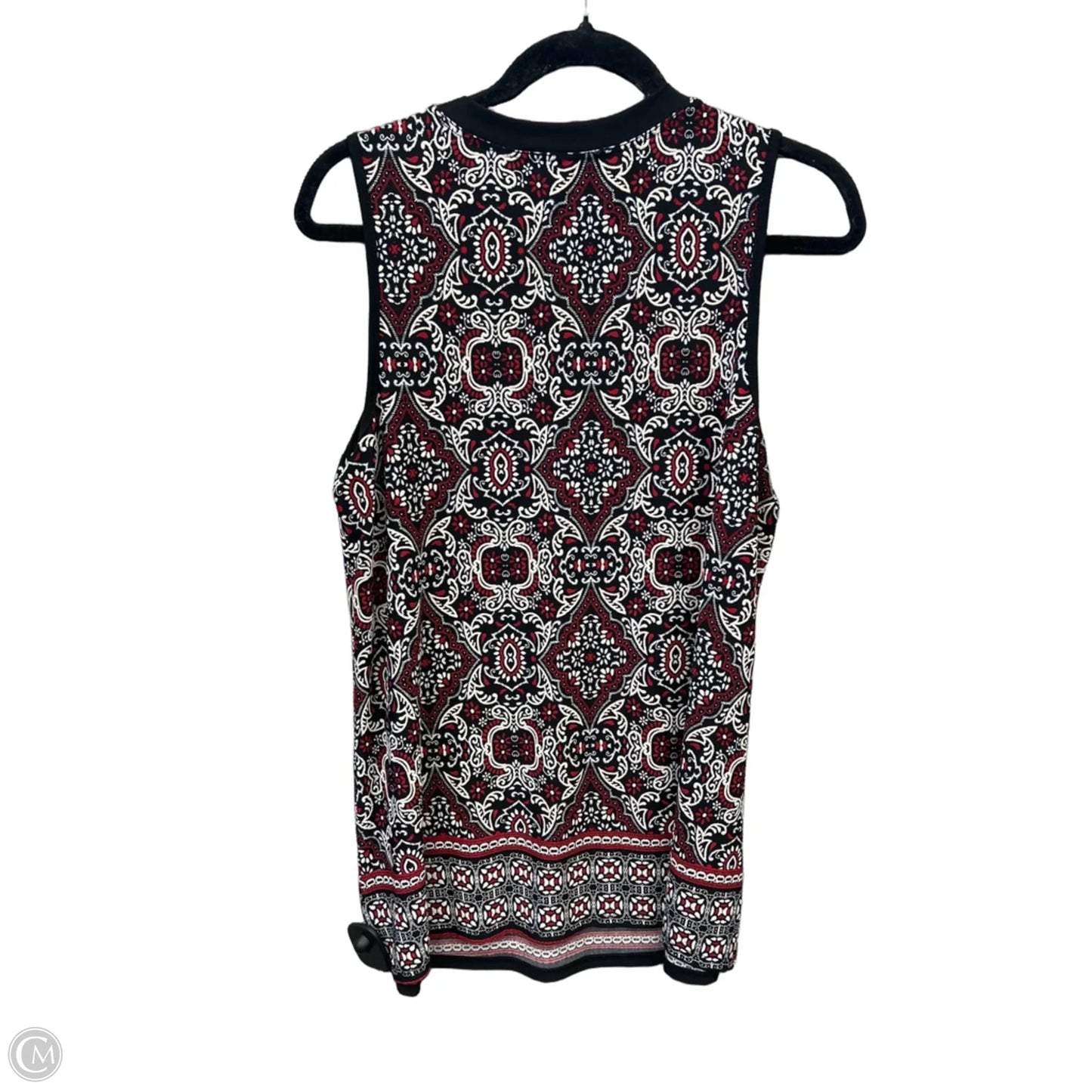 Top Sleeveless By Apt 9 In Black & Red, Size: M