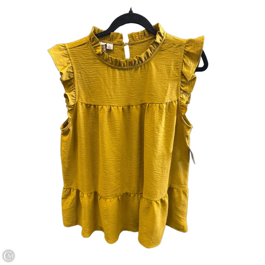 Top Sleeveless By Misia In Yellow, Size: L
