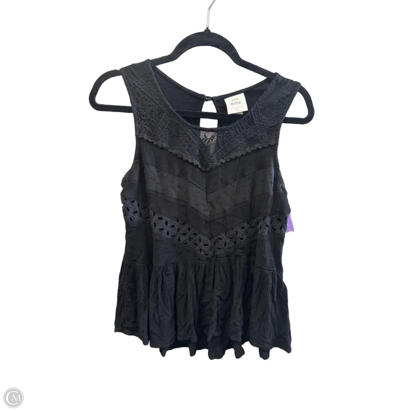 Top Sleeveless By Knox Rose In Black, Size: M