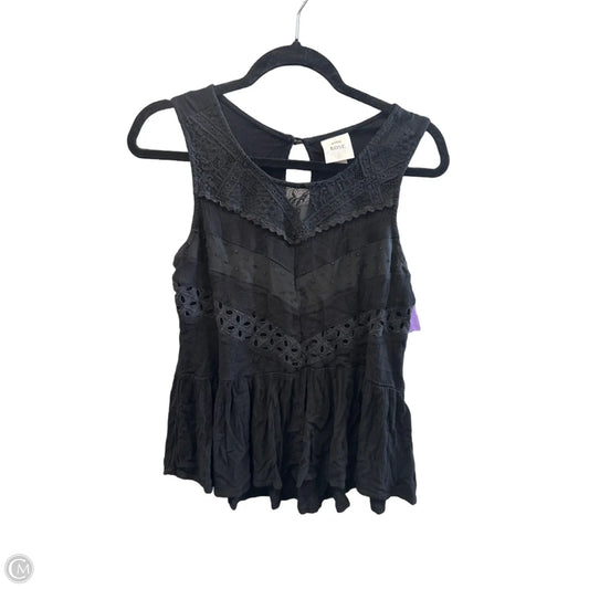 Top Sleeveless By Knox Rose In Black, Size: M