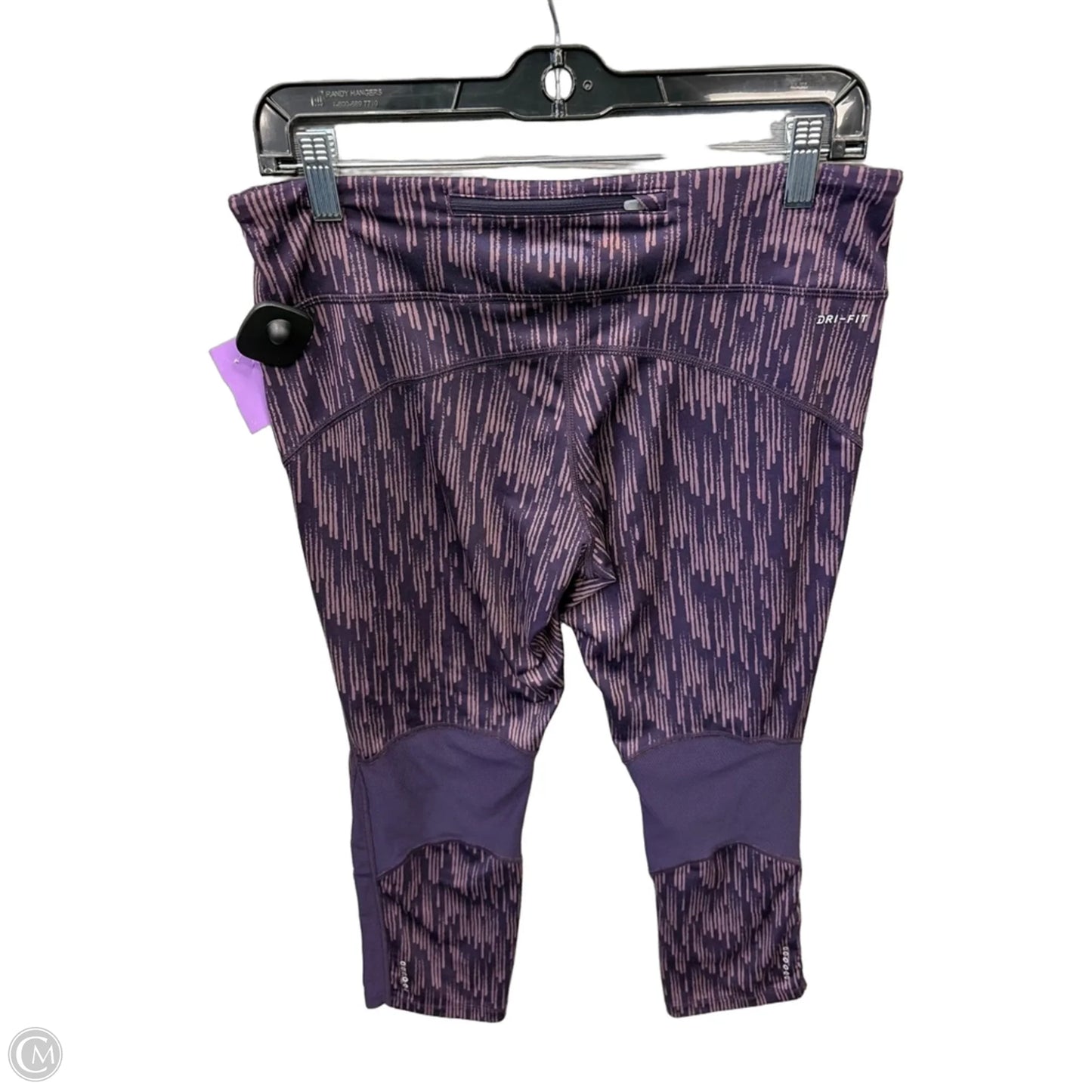 Athletic Leggings By Nike In Purple, Size: L