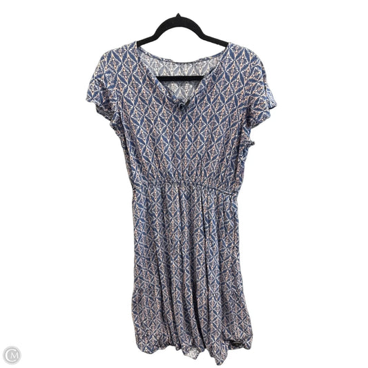 Dress Casual Midi By Lucky Brand In Blue, Size: L