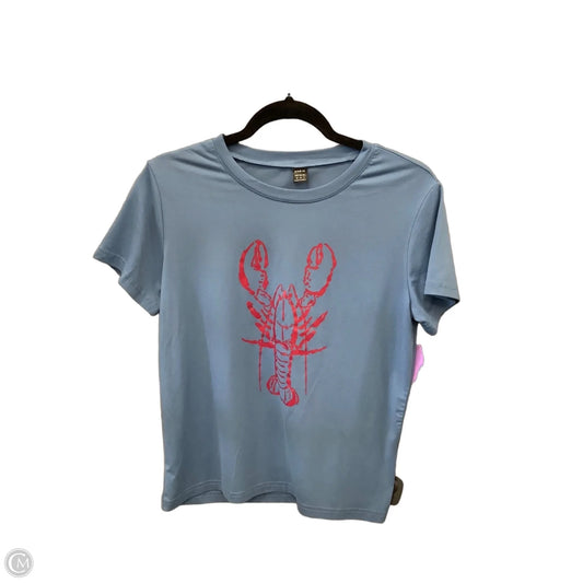 Top Short Sleeve By Shein In Blue, Size: Xs