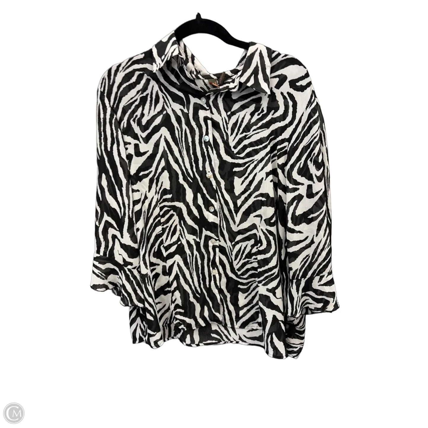 Top Long Sleeve By Sere Nade In Animal Print, Size: 2x