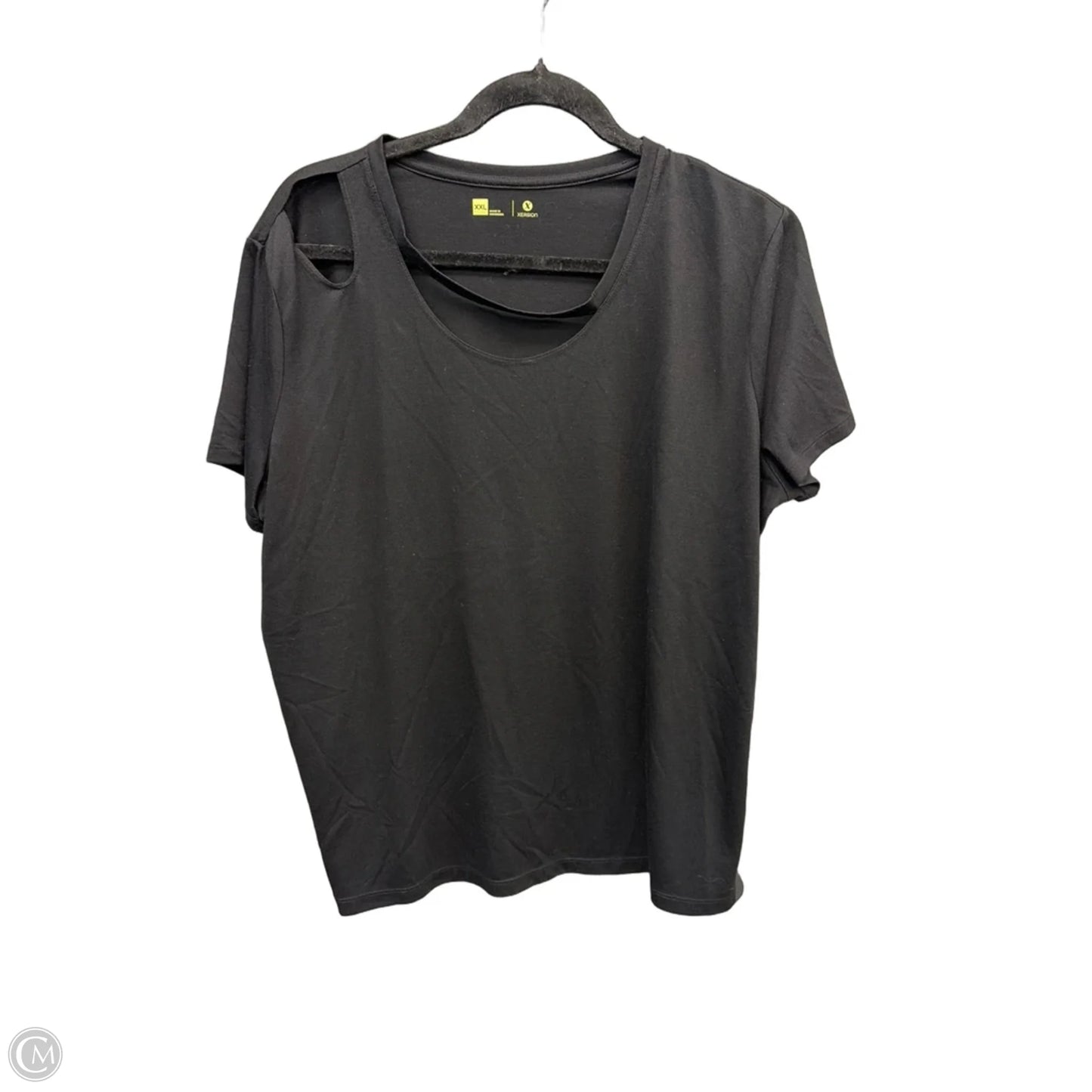 Athletic Top Short Sleeve By Xersion In Black, Size: Xxl