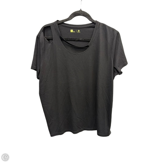 Athletic Top Short Sleeve By Xersion In Black, Size: Xxl