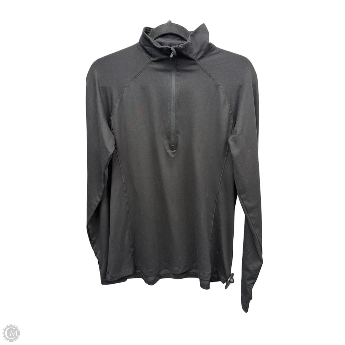 Athletic Top Long Sleeve Collar By Jockey In Black, Size: L