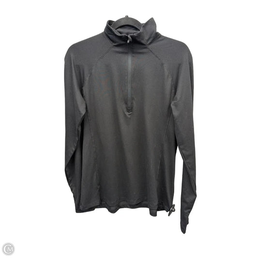Athletic Top Long Sleeve Collar By Jockey In Black, Size: L