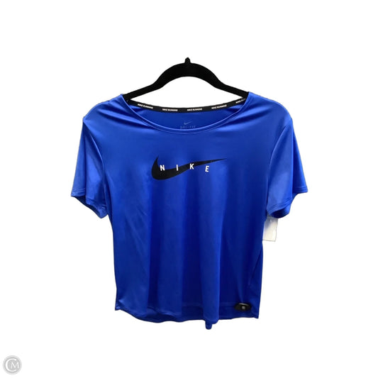 Athletic Top Short Sleeve By Nike Apparel In Blue, Size: L