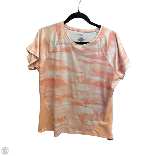 Athletic Top Short Sleeve By Tek Gear In Orange, Size: L