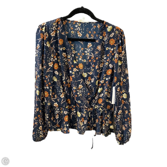Top Long Sleeve By Clothes Mentor In Blue, Size: L