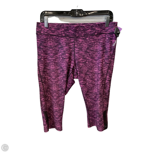 Athletic Capris By Reebok In Pink, Size: L