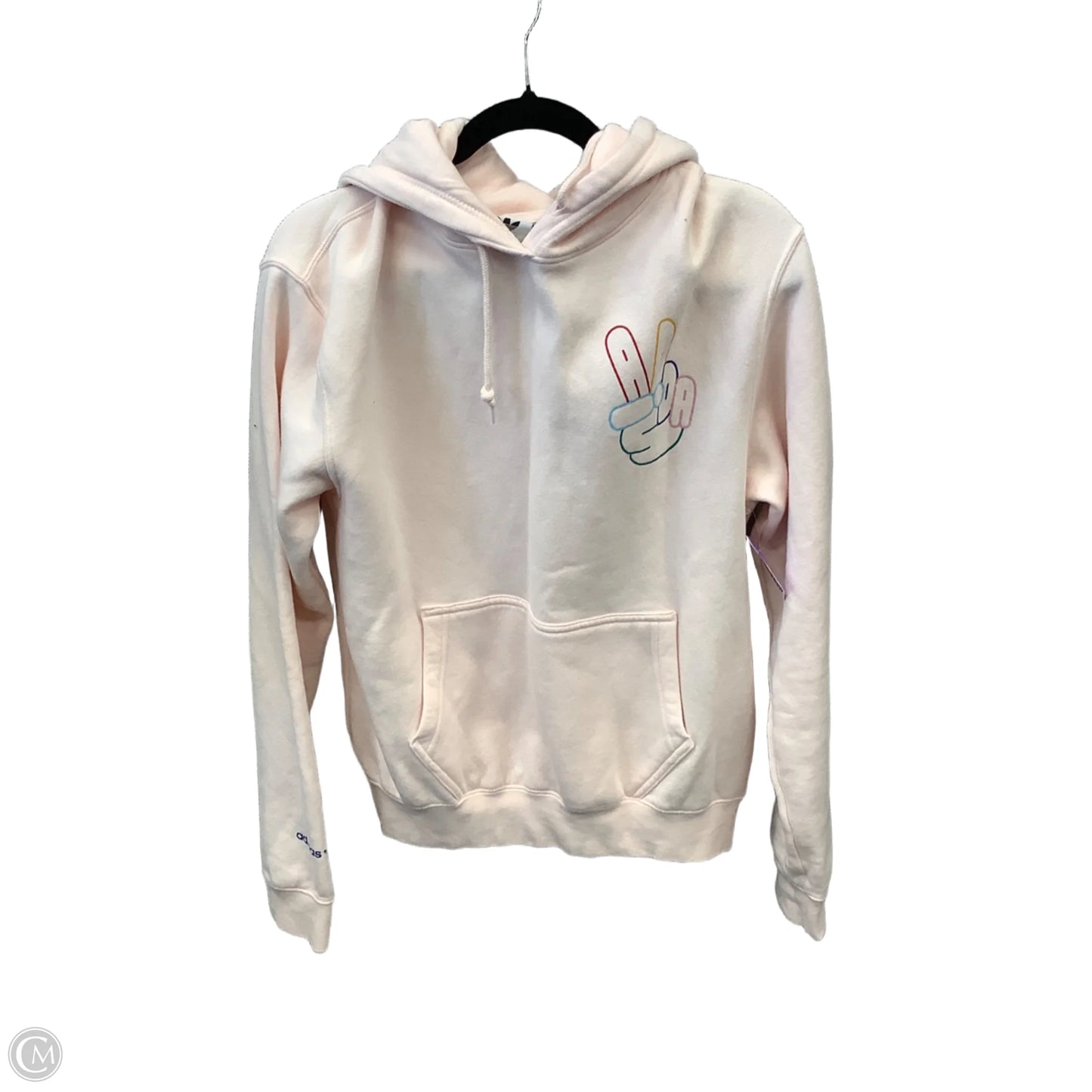 Athletic Sweatshirt Hoodie By Adidas In Pink, Size: S