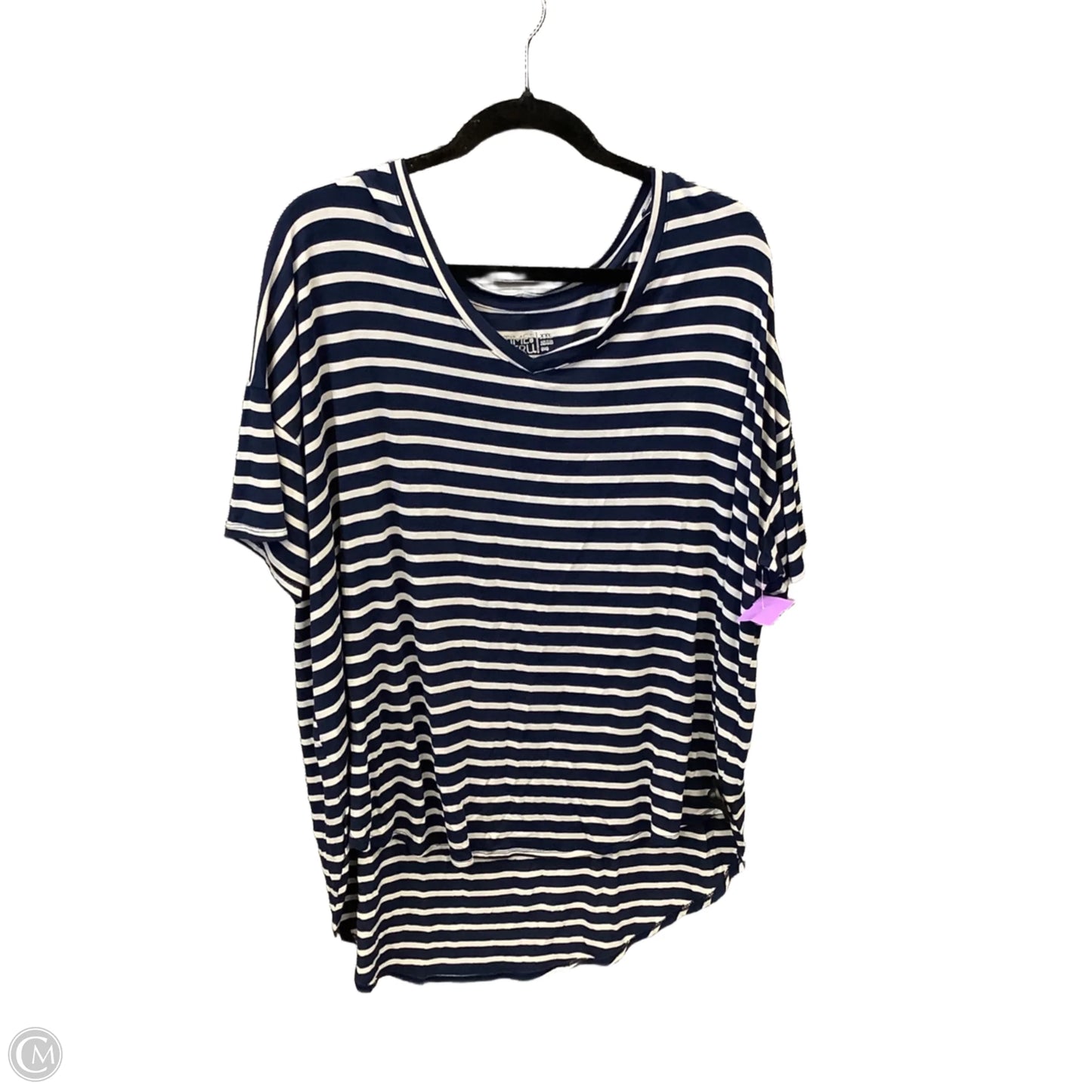 Top Short Sleeve By Time And Tru In Blue, Size: Xxl