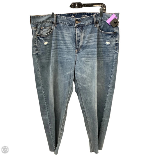 Jeans Straight By Dip In Blue Denim, Size: 20