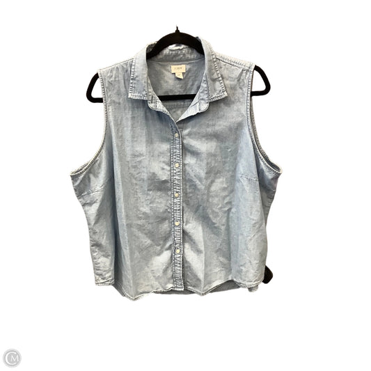 Top Sleeveless By J. Crew In Blue, Size: 2x