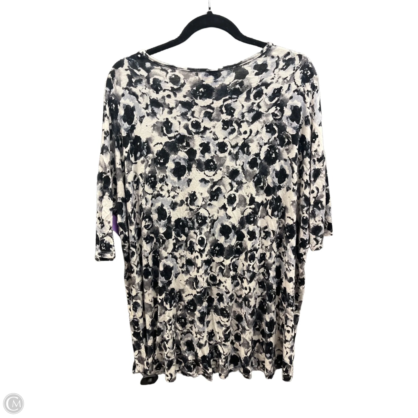 Top Short Sleeve By Agnes & Dora In Black, Size: Xl
