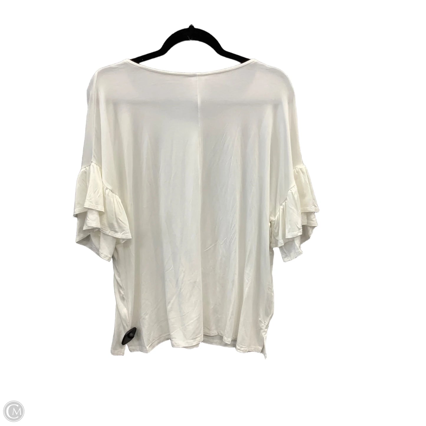 Top Short Sleeve By Agnes & Dora In White, Size: 3x